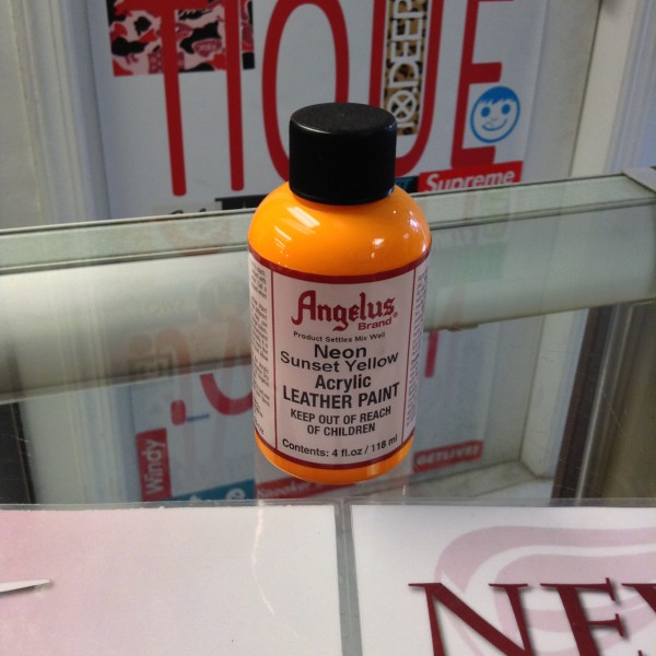 Angelus Neon Sunset Yellow Acrylic Leather Paint 4 FL OZ