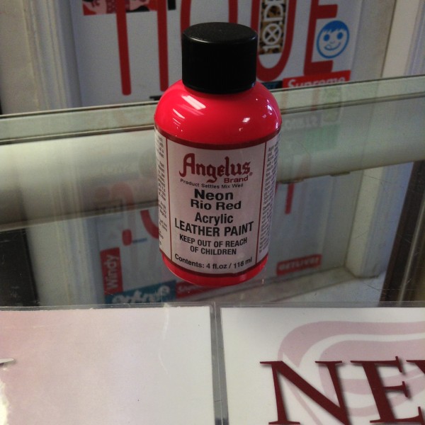 Angelus Neon Rio Red Acrylic Leather Paint 4 FL OZ