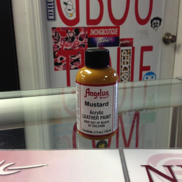 Angelus Mustard Acrylic Leather Paint 4 FL OZ