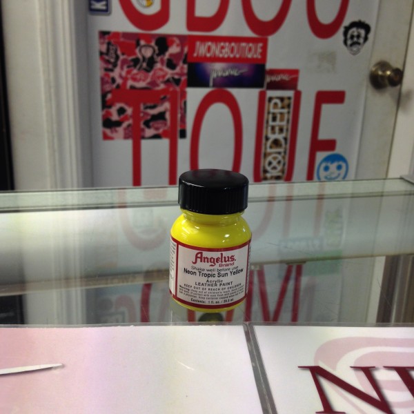 Angelus Neon Tropic Sun Yellow Acrylic Leather Paint 1 FL OZ