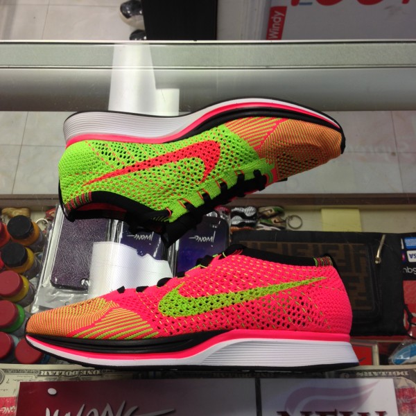 2014 Nike Flyknit Racer Hyper Punch Electric Green
