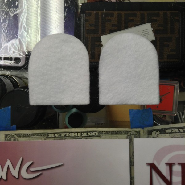 Felt Heel Pads White
