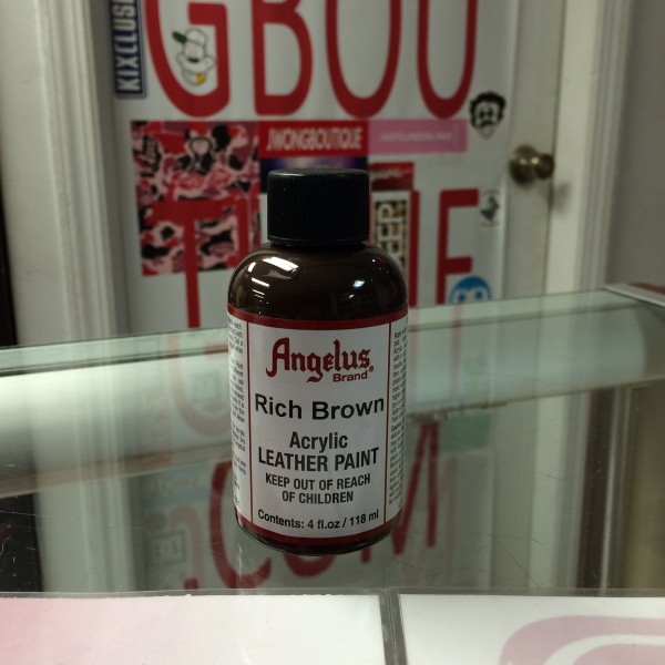 Angelus Rich Brown Acrylic Leather Paint 4 FL OZ