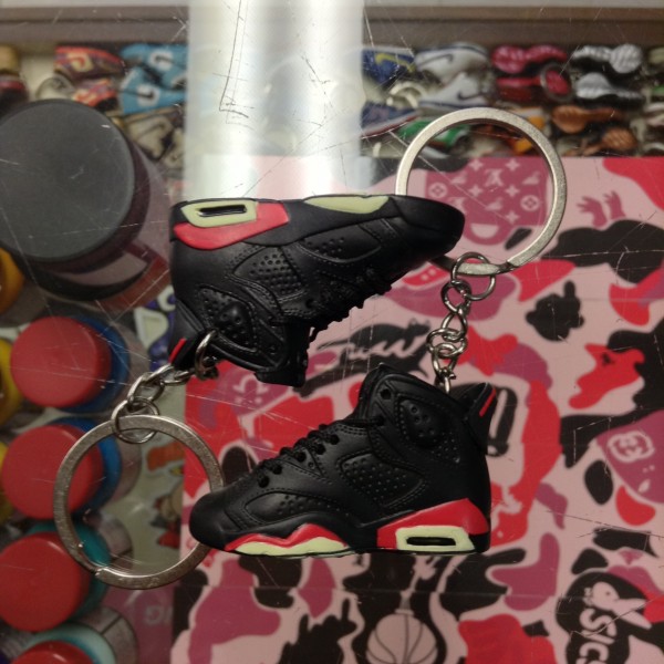 2010 Nike Air Jordan VI Black Varsity Red Keychain
