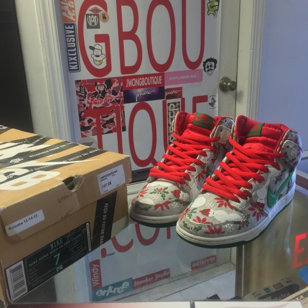 2013 Nike Dunk SB High Ugly Sweater Grey 