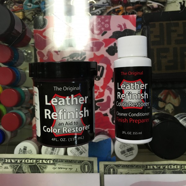 Leather Refinish Color Restorer #145 Wine Combo With Cleaner Preparer