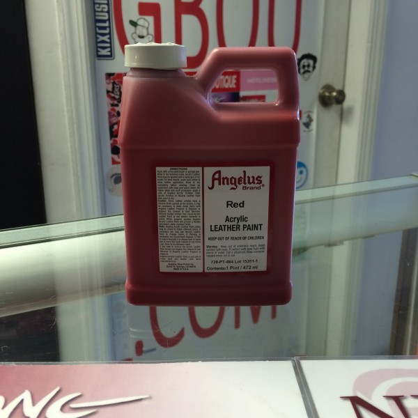Angelus Red Acrylic Leather Paint 1 Pint  