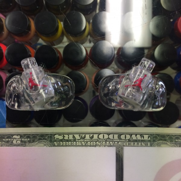 Nike Air Jordan V and VI Lace Locks Clear Base Red Jumpman Slam Dunk