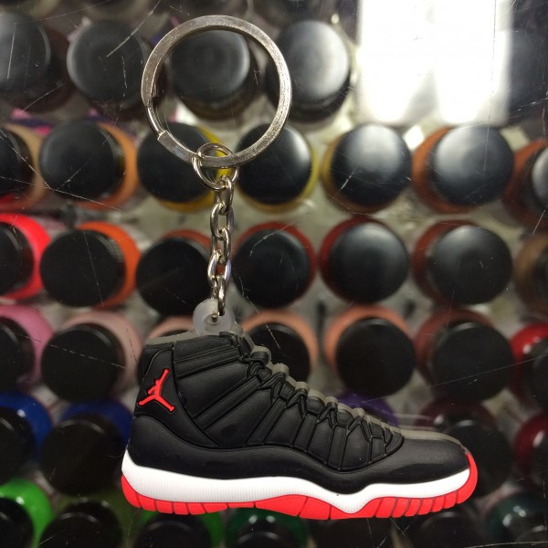 2012 Nike Air Jordan XI Bred 2D Keychain