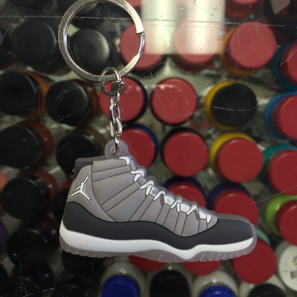 2010 Nike Air Jordan XI Cool Grey 2D Keychain 
