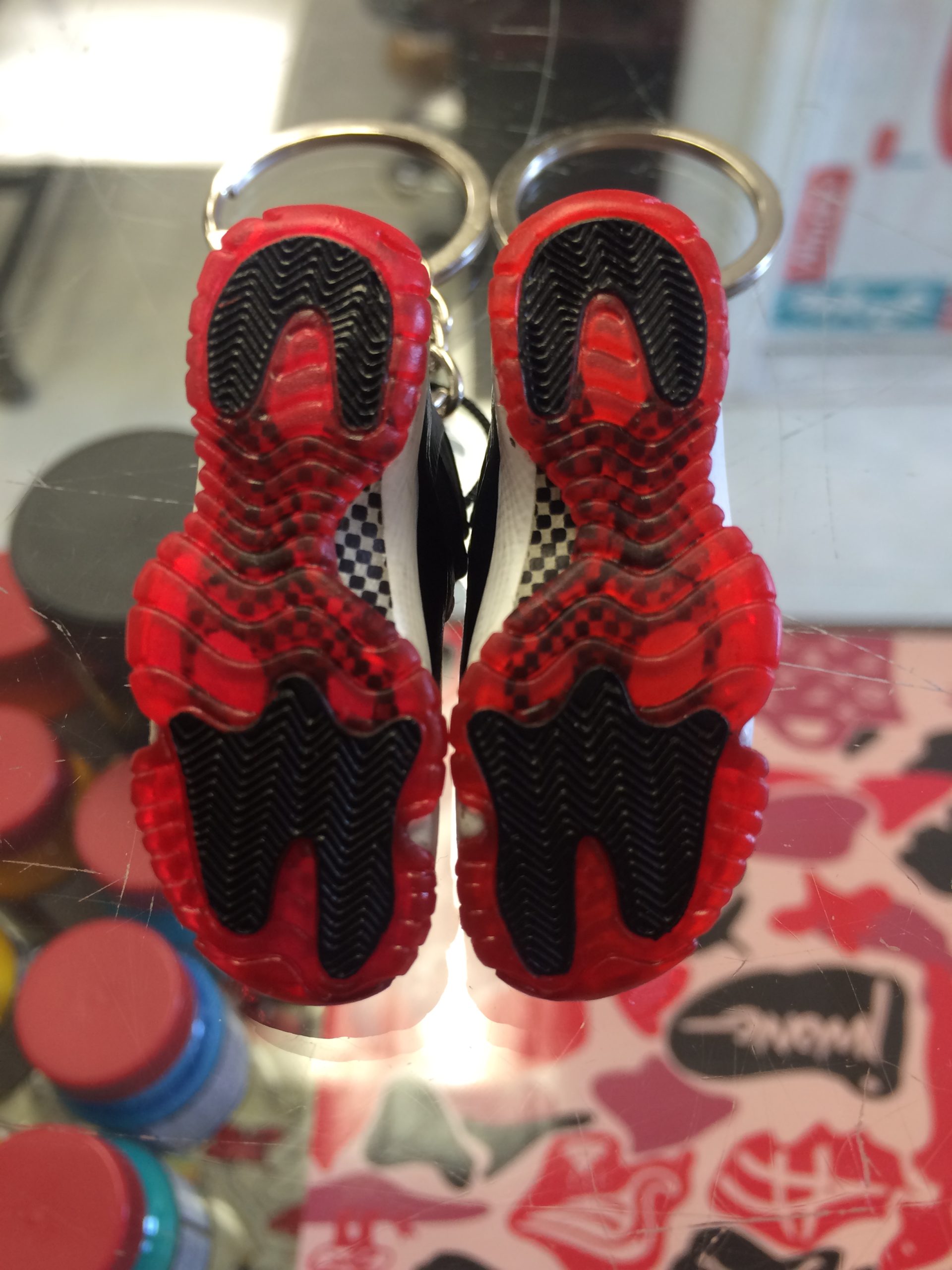 2012 Nike Air Jordan XI Bred 3D Keychain - Image 3