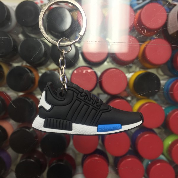2016 Adidas NMD Runner Black Blue White 2D Keychain 