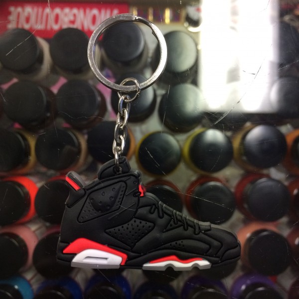 2010 Nike Air Jordan VI Black Varsity 2D Keychain