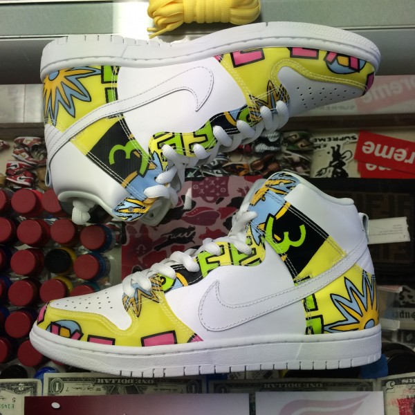 2014 Nike Dunk High SB De La Soul White No Box