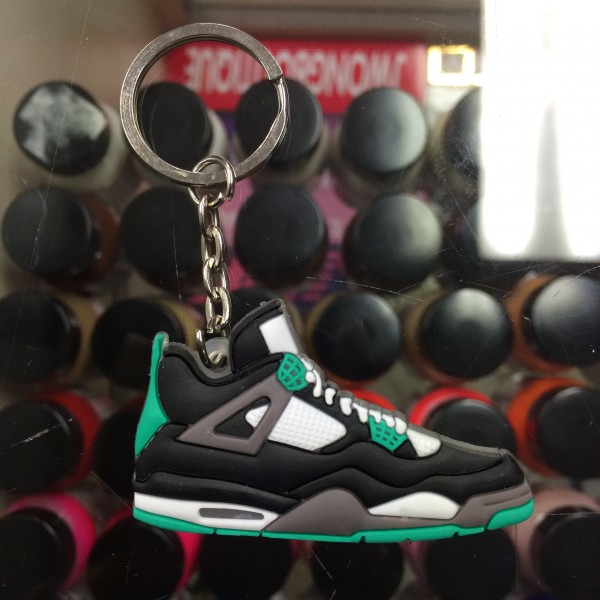 2013 Nike Air Jordan IV Oregon Ducks Black 2D Keychain