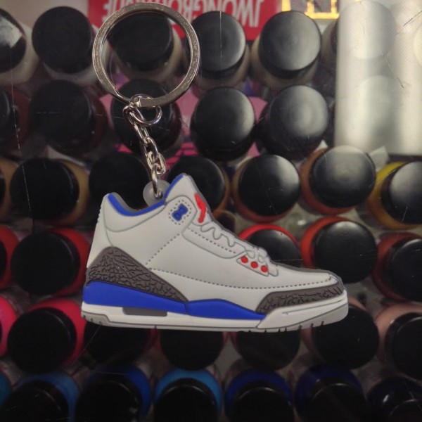 2011 Nike Air Jordan III True Blue 2D Keychain