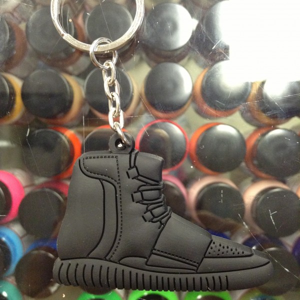 2015 Adidas Yeezy Boost 750 Triple Black 2D Keychain