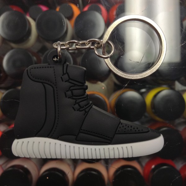 2016 Adidas Yeezy Boost 750 Black White 2D Keychain
