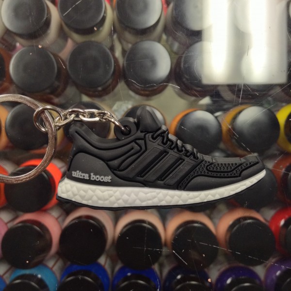 2016 Adidas Ultra Boost Black White 2D Keychain