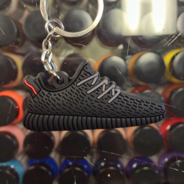 2015 Adidas Yeezy Boost 350 Pirate Black Red Stripe 2D Keychain