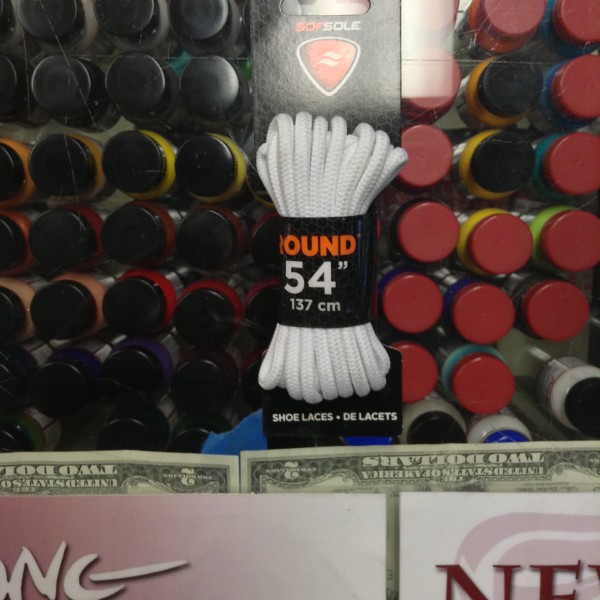 Sof Sole Round Shoe Laces White