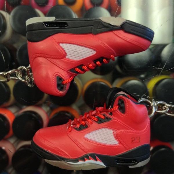 2009 Nike Air Jordan V Raging Bull Red Suede 3D Keychain