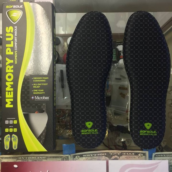 Sof Sole Athlete Insole Memory Plus Medium Arch Size Women 5-10