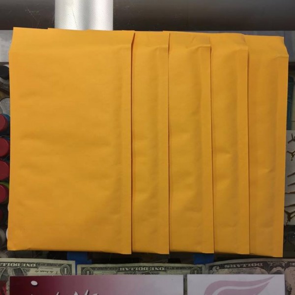 #00 or 5.75in Wide x 9in Length Kraft Bubble Mailer Padded Envelope Pack of 5