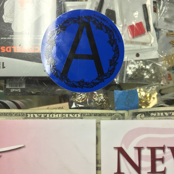 2016  Undercover Anarchy Sticker Blue Black
