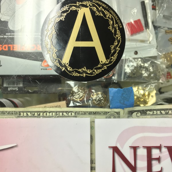 2016 Undercover Anarchy Sticker Black Gold