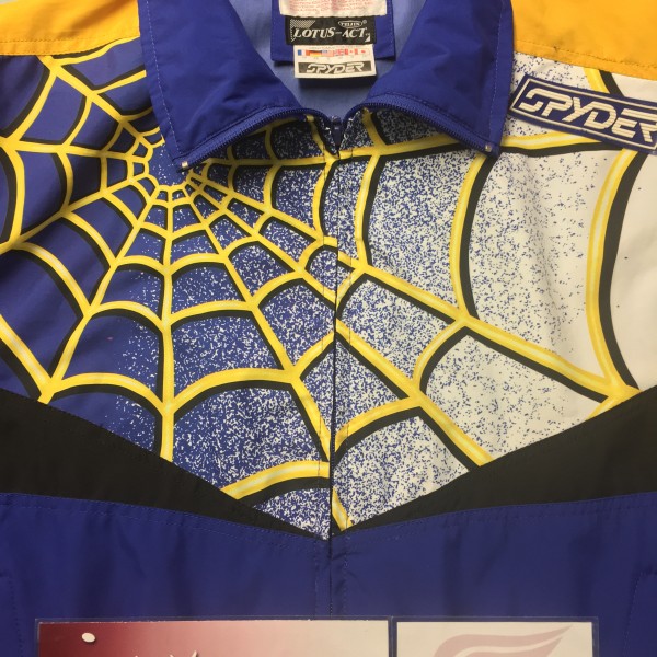 1991 Spyder Windbreaker Zip Up Men Blue and Yellow