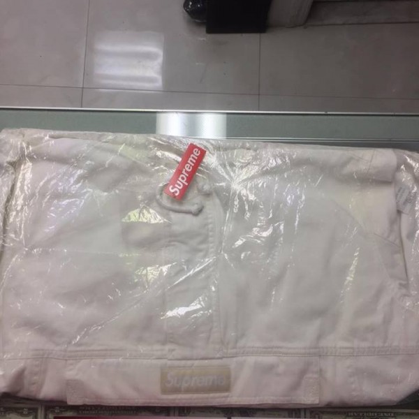 2016 Sup Contrast Stitch Twill Pullover White