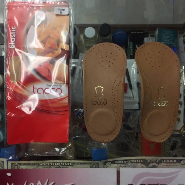 Tacco Elastic 3/4 Arch Support Insoles Tan Woman
