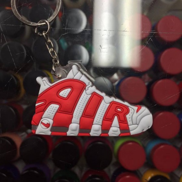 2016 Nike Air More Uptempo Gym Red 2D Keychain