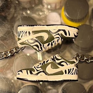 2003 Nike Dunk Low Pro SB Zebra Daktari 3D Keychain