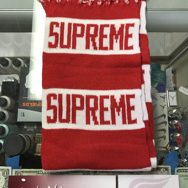 2016 Sup Bar Stripe Scarf Red