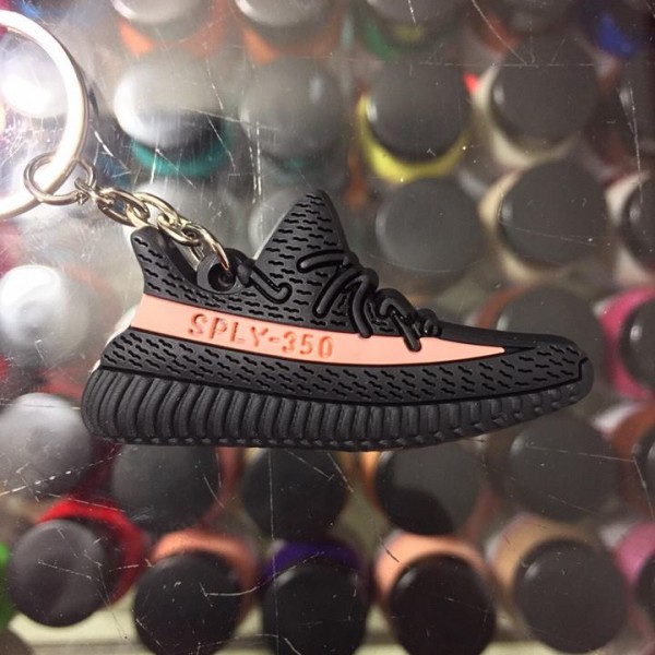 2016 Adidas Yeezy Boost 350 V2 Black Copper Stripe 2D Keychain