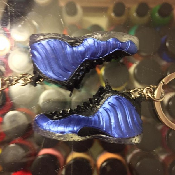 2010 Nike Air Foamposite One Royal 3D Keychain Shoe Laces Not Detachable