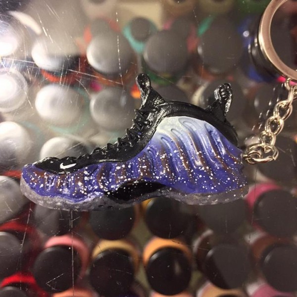 2012 Nike Air Foamposite One Galaxy 3D Keychain Shoe Laces Not Detachable