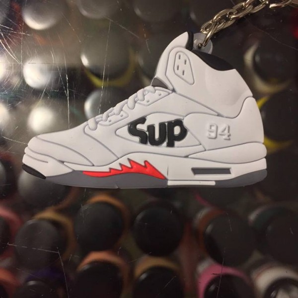 2015 Nike Air Jordan V White 2D Keychain