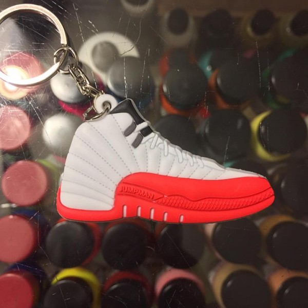 2009 Nike Air Jordan XII Cherry 2D Keychain