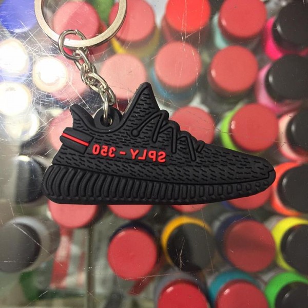 2017 Adidas Yeezy Boost 350 V2 Bred Black Red 2D Keychain