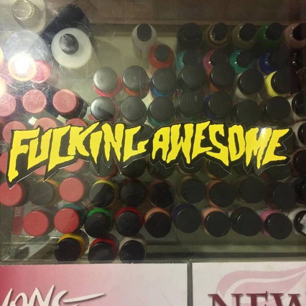 2014 Fucking Awesome Sticker Black Yellow