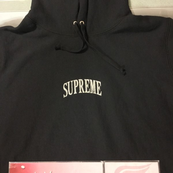 2017 Sup Glitter Arch Hooded Sweatshirt Black