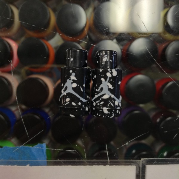 Nike Air Jordan VI Lace Locks Black White Oreo Base Splatter