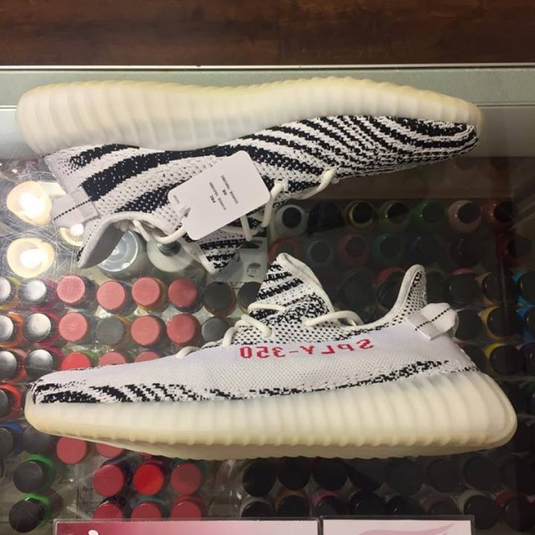 2017 Adidas Yeezy Boost 350 V2 Zebra Black White Youth
