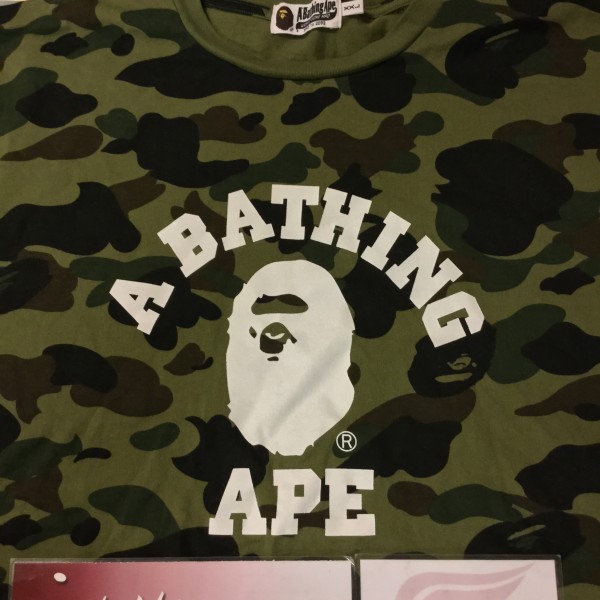 2016 Bape Tee Green Camo 