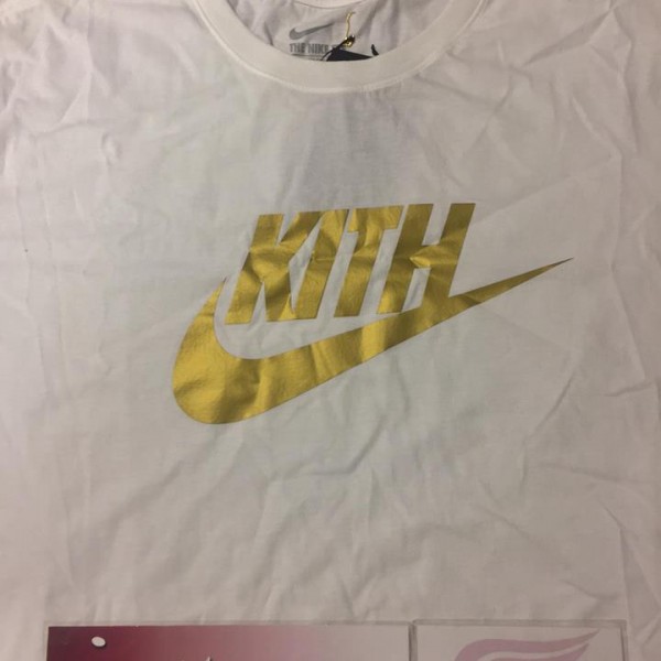 2016 Nike X Kith Swoosh Gold Tee