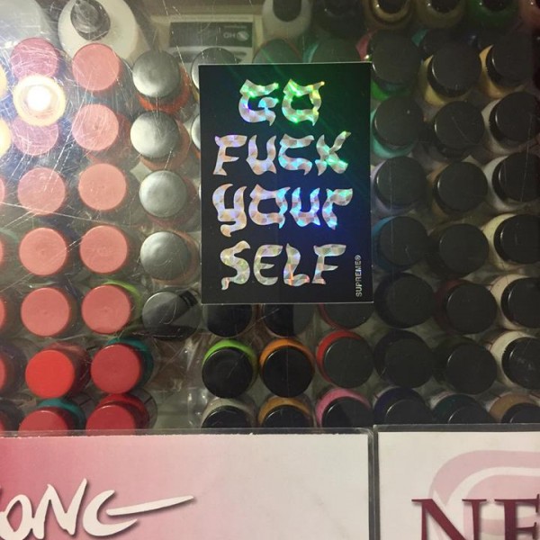 2017 Sup Go Fuck Your Self Sticker Black