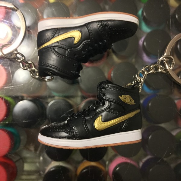 2013 Nike Air Jordan I Black Gold 3D Keychain